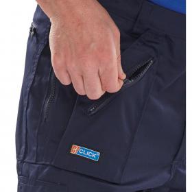 Beeswift Click Action Work Trousers Navy Blue 36 BSW00743