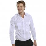 Beeswift Pilot Long Sleeve Shirt White 19.5 BSW00860