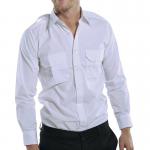 Beeswift Pilot Long Sleeve Shirt White 19.5 BSW00860