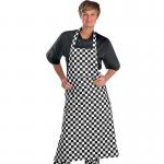 Beeswift Chefs Bib Apron Black/White Chequered 34x40 CCCBABLW34X40 BSW01003