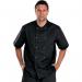 Beeswift Chefs Short Sleeve Jacket with Stud Fastening Black L BSW01085