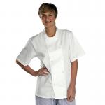 Beeswift Chefs Short Sleeve Jacket with Stud Fastening White 2XL BSW01096