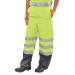 Beeswift Belfry Hi Vis Trousers Saturn Yellow/Navy Blue L BSW01112