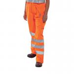 Beeswift Birkdale High Visibility Breathable Trousers Orange Large BSW01121