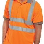 Beeswift High Visibility Short Sleeve Polo Shirt Orange L BSW01168