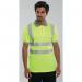 Beeswift High Visibility Short Sleeve Polo Shirt Saturn Yellow L BSW01173