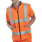 Beeswift High Visibility Reversible Bodywarmer OrangeGrey L BSW01292