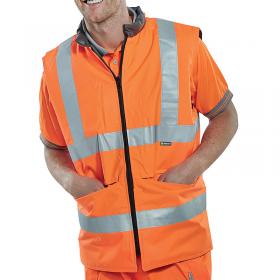 Beeswift High Visibility Reversible Bodywarmer OrangeGrey XL BWENGORXL BSW01295