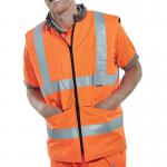 Beeswift High Visibility Reversible Bodywarmer OrangeGrey 3XL BWENGOR3XL BSW01297