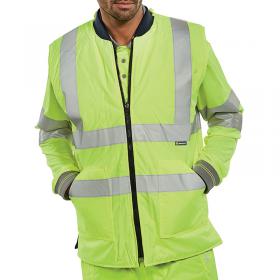Beeswift High Visibility Reversible Bodywarmer Saturn YellowNavy Blue XL BWENGSYXL BSW01301