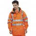 Beeswift Carnoustie High Visibility Jacket with Detachable Hood Orange Large BSW01360