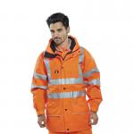 Beeswift Carnoustie High Visibility Jacket with Detachable Hood Orange Large CARORL BSW01360
