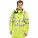 Beeswift Carnoustie High Visibility Jacket with Detachable Hood Saturn Yellow large BSW01366