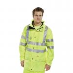 Beeswift Carnoustie High Visibility Jacket with Detachable Hood Saturn Yellow 2XL BSW01370