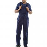Beeswift Bib and Braces Cotton Drill Navy Blue 36 CDBBN36 BSW01398