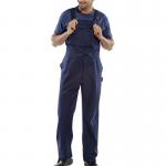Beeswift Bib and Braces Cotton Drill Navy Blue 44 CDBBN44 BSW01402