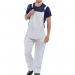 Beeswift Bib and Braces Cotton Drill White 48 CDBBW48 BSW01414