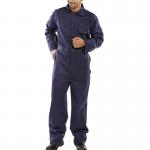Beeswift Click Boilersuit Cotton Drill Navy Blue 36 CDBSN36 BSW01417