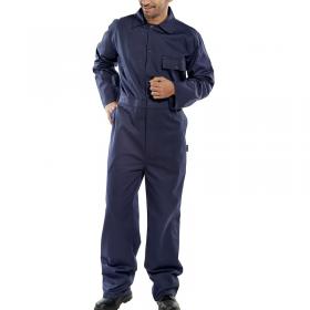 Beeswift Click Boilersuit Cotton Drill Navy Blue 44 CDBSN44 BSW01421