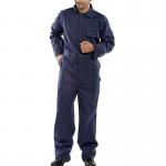 Beeswift Click Boilersuit Cotton Drill Navy Blue 46 CDBSN46 BSW01422