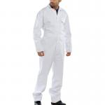 Beeswift Click Boilersuit Cotton Drill White 36 CDBSW36 BSW01439