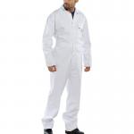Beeswift Click Boilersuit Cotton Drill White 38 CDBSW38 BSW01440