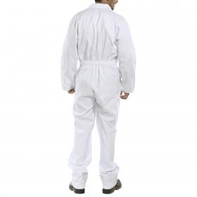 Beeswift Click Cotton Drill Boilersuit White 44 BSW01443