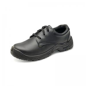 Beeswift Click Smooth Leather Lace Up S1 Safety Shoe 1Pr Black 12