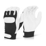 Beeswift Drivers Gloves with Knitted Back Black/White M BSW01590