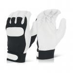 Beeswift Drivers Gloves with Knitted Back BlackWhite Medium DGVCm BSW01590