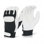 Beeswift Drivers Gloves with Knitted Back BlackWhite S BSW01591