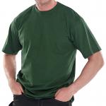 Beeswift Click Heavyweight 100% Cotton T-shirt Bottle Green L BSW01763