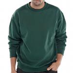 Beeswift Click Polycotton Sweatshirt Bottle Green L BSW01864