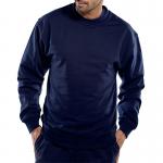 Beeswift Click Polycotton Sweatshirt Navy Blue L BSW01882