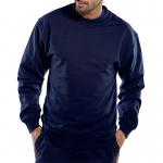 Beeswift Click Polycotton Sweatshirt Navy Blue S CLPCSNS BSW01884