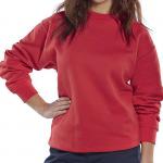 Beeswift Click Polycotton Sweatshirt Red L BSW01894