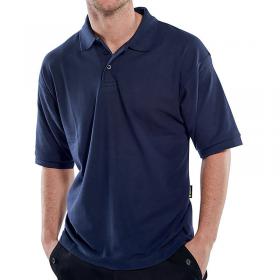 Beeswift Click Short Sleeve Polo Shirt Navy Blue Large BSW02002