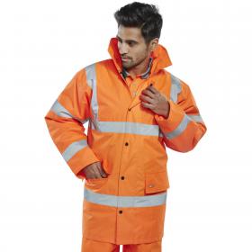 Beeswift Constructor High Visibility Jacket Orange L BSW02184