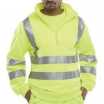 Beeswift Quarter Zipped Hi Vis Sweatshirt SYellow 3XL BSZSSENSY3XL BSW02243