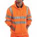 Beeswift Zip Up Hooded High Visibility Sweatshirt Orange S BSW02892