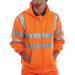 Beeswift Zip Up Hooded High Visibility Sweatshirt Orange S BSHSSENORS BSW02892