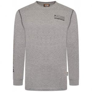JCB Workwear Banner Long Sleeve Tshirt Grey 2XL JCBBTG-XXL BSW03493