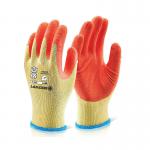 Beeswift Multipurpose Gloves Latex Coated Palm Large OrangeYellow 1 Pair MP1ORL BSW03802