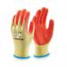Beeswift Multipurpose Gloves Latex Coated Palm Large OrangeYellow 1 Pair MP1ORL BSW03802