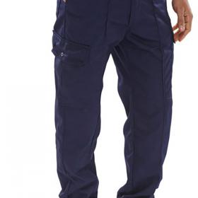 Beeswift Super Click Drivers Trousers Navy Blue 34 BSW04554