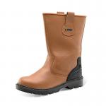 Beeswift Premium Rigger Fur Lined Steel Toe Cap Safety Boots 1 Pair Tan 06 BSW04600