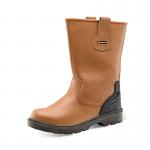 Beeswift Premium Rigger Fur Lined Steel Toe Cap Safety Boots 1Pr Tan 6 CF806 BSW04600