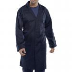 Beeswift Click Polycotton Warehouse Coat Navy Blue Size 34 PCWCN34 BSW04673