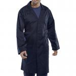 Beeswift Click Polycotton Warehouse Coat Navy Blue Size 38 PCWCN38 BSW04675