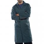 Beeswift Click Polycotton Warehouse Coat Spruce Green Size 50 PCWCS50 BSW04701